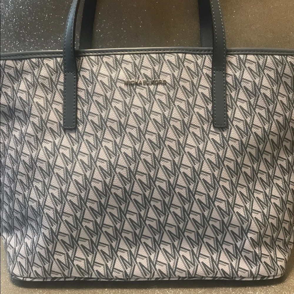 Blue signature Michael Kors tote